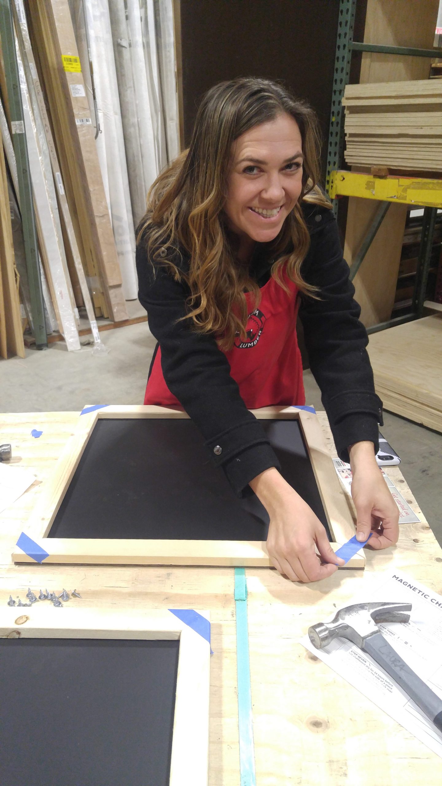 Hood River Ladies DIY Class Chalkboard TumALum Lumber